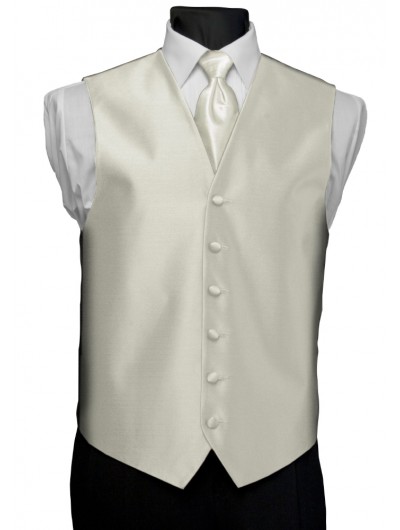 'After Six' Aries Full Back Vest - Ivory